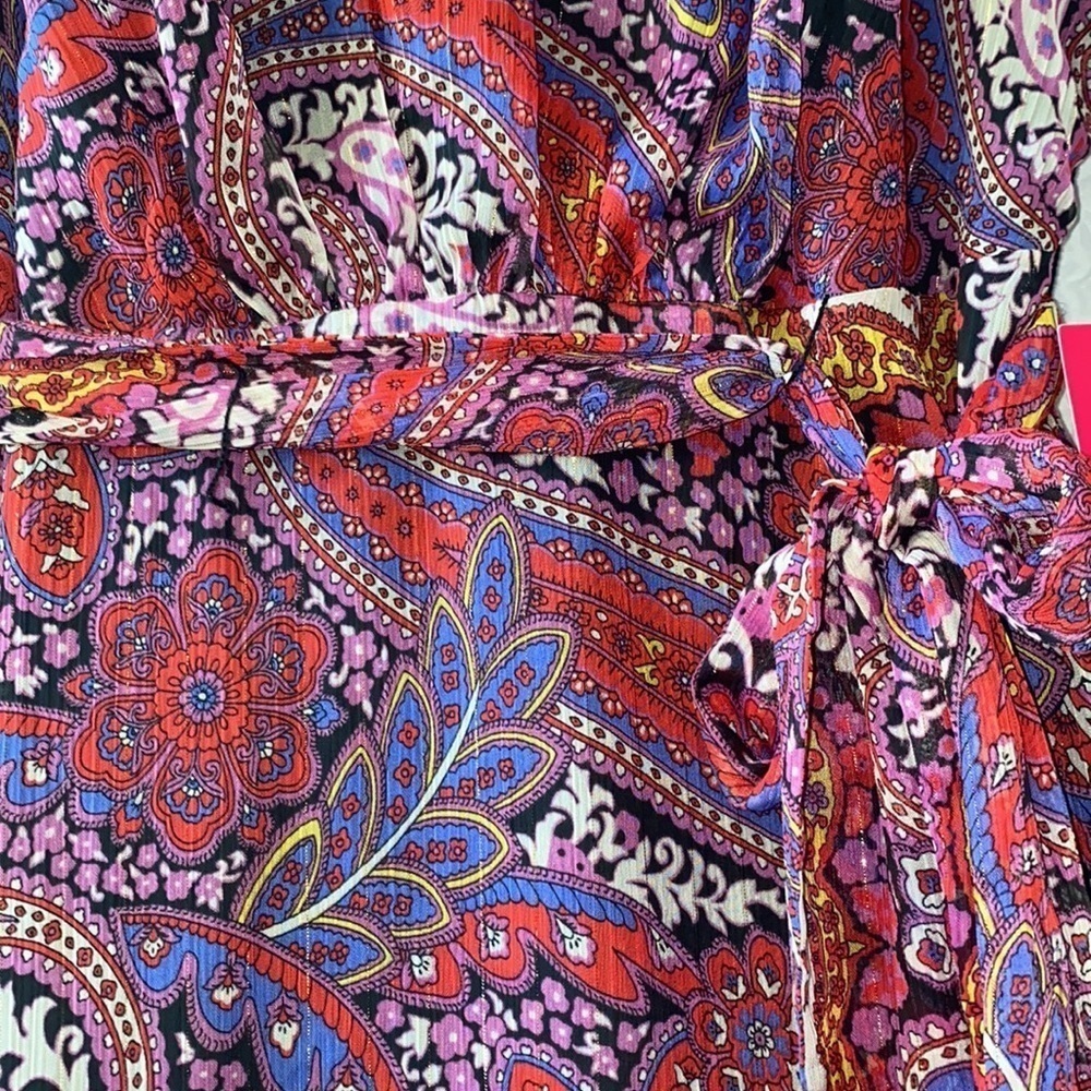 TAHARI By Arthur S. Levine Mock Neck Paisley Print Long Sleeve Maxi Dress NWOT - Picture 8 of 14